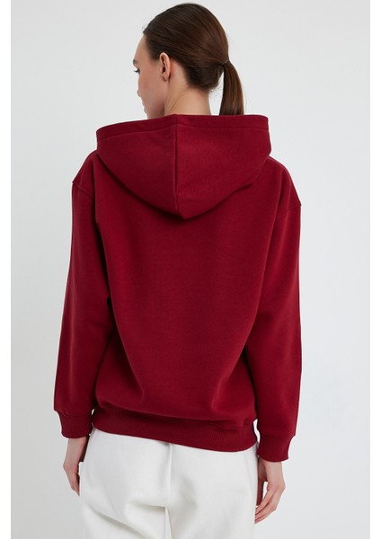 Bordo Hoodie, Oversize Hoodie, Kadın Hoodie fırsatları