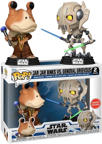 Pop 2-Pack Disney Star Wars Clone Wars - Jar Jar Binks Vs General Grievous Gamestop