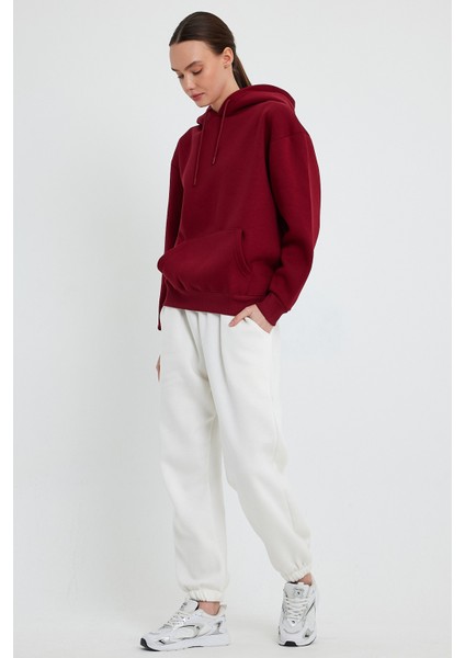 Bordo Hoodie, Oversize Hoodie, Kadın Hoodie, Kanguru Cepli Hoodie modelleri
