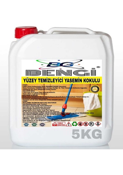 Yüzey Temizleyici Yasemin Kokulu 5 kg