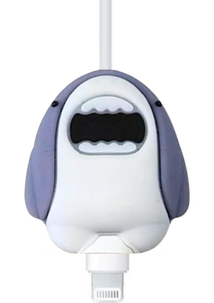 Figürlü Sevimli Silikon USB Kablo Koruyucu, Kulaklık Kablosu ve Şarj Kablosu Koruyucu