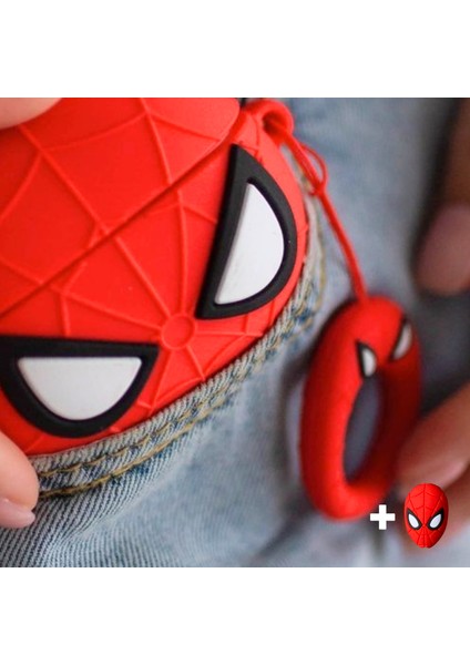 Pro Uyumlu Spiderman Figürlü Sevimli Kulaklık Kılıfı ve Spiderman Figürlü Kablo Koruyucu Seti indirimleri