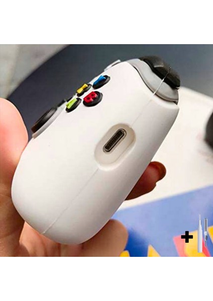 1. ve 2.nesil Uyumlu Beyaz Xbox Konsol Figürlü Kulaklık Kılıfı ve Kulaklık Temizleme Kalemi 2'li Set modelleri