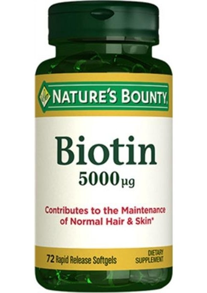 Natures Bounty Biotin 5000 Mcg 72 Kapsül (Nb)