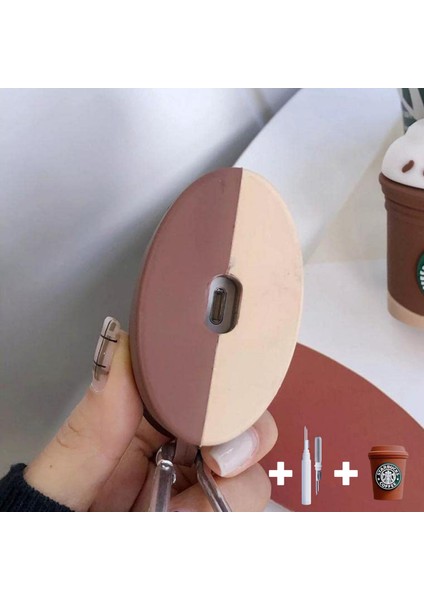 1. ve 2. Nesil Uyumlu Starbucks Kılıf, Starbucks Kablo Koruyucu ve 3'ü 1 Arada Kulaklık Temizleme Kalemi fırsatları