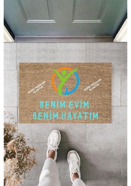 Dijital Baskı Kişiye Özel Iç Kapı Dekorasyon Paspas PS11272