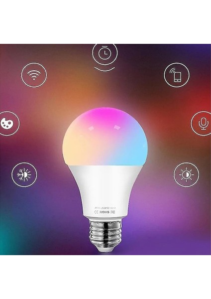 Akıllı Rgb LED Lamba Ampul Wifi Tuya Destekli, 800 Lümen Akıllı Kontrol