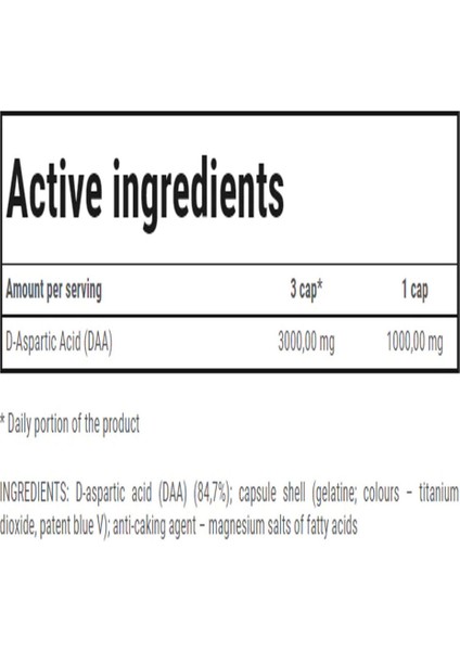 Nutrition Daa Aspartic Acid Ultra - 120 Capsul