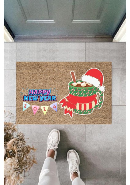 Kapı Önü Paspası Yeni Yıl Konsepti Dijital Baskı PY-175111221