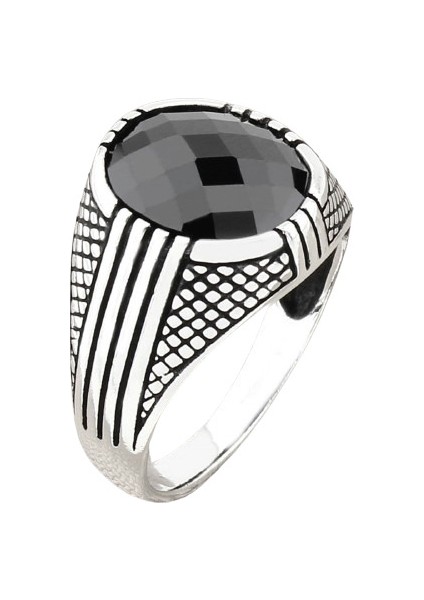 Erkek Yüzük Gümüş 925 Oriyental Tasarım