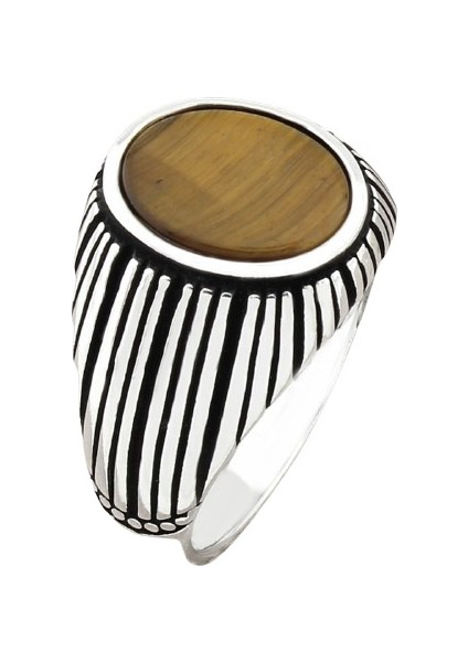 Erkek Yüzük Gümüş 925 Oriyental Tasarım