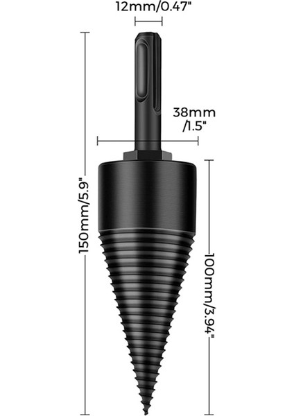 Srıwen 2020 38MM Matkap Ucu Doğrama Ahşap Yarma Aracı Koni Kütük Ayırıcılar Ahşap Kırma Makinesi Ahşap Kırıcı Yakacak Odun Kıyıcı (Yurt Dışından) fiyatları