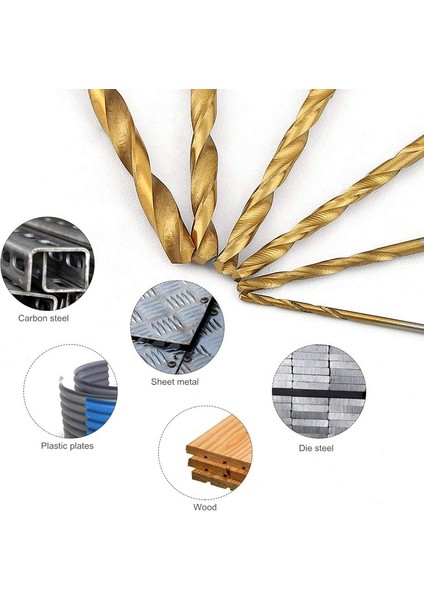 Eıtgzwas 2020 120 Adet Titanyum Matkap Ucu Seti Metal, Çelik, Ahşap, Plastik, Bakır, Alüminyum Alaşımı Için Hss Matkap Uçları, 1 mm - 3,5 mm (Yurt Dışından)