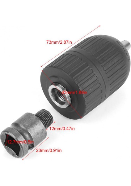 Srıwen 2020 2-13MM 1/2-20UNF 1/2 Chuck Adaptörü ile Kendinden Kilitlemeli Anahtarsız Elektrikli Matkap Aynası Darbeli Anahtar Dönüşüm Alet Takımı Tutucu (Yurt Dışından)