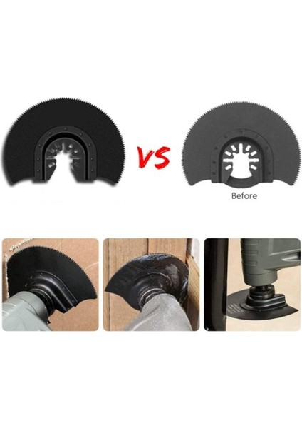 5 Adet Salınımlı Çok Alet Yarı Dairesel Hcs Segment Testere Bıçağı Ahşap Kesmek Için Çok Fonksiyonlu Alet 88MM (Yurt Dışından)
