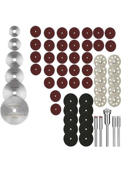 61 Adet Mini Dairesel Testere Bıçağı Seti Reçine Kesme Tekerlekleri Disk Elmas Metal Kesici Alet (Yurt Dışından)