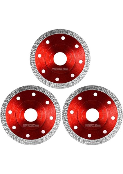 Porselen Fayans Kesimi Için Elmas Testere Granit Mermer Seramik Fayans Testere ve Açılı Taşlama ile Çalışır, 3 Paket, Kırmızı (Yurt Dışından)