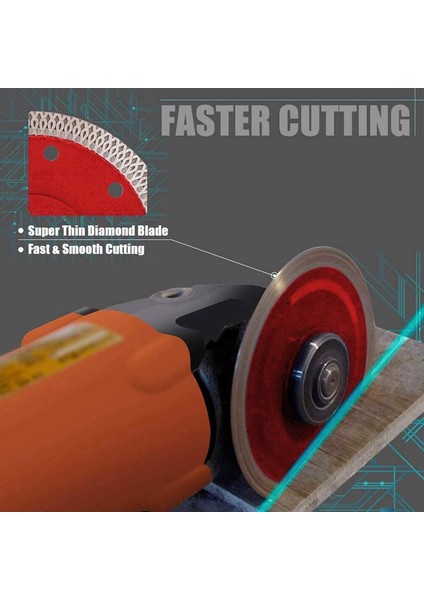 Porselen Fayans Kesimi Için Elmas Testere Granit Mermer Seramik Fayans Testere ve Açılı Taşlama ile Çalışır, 3 Paket, Kırmızı (Yurt Dışından) fırsatları