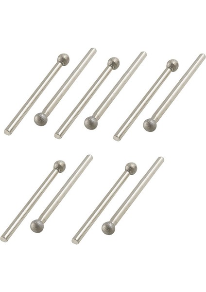 10 Adet 5mm Küresel Uçlu 3mm Shank Elmas Monteli Nokta Taşlama Uçları (Yurt Dışından)