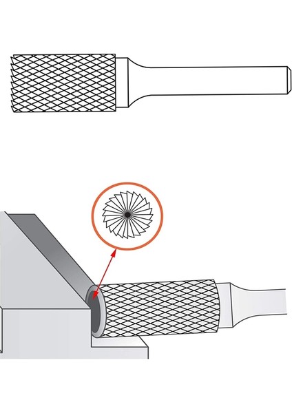 Jaerbee Tungsten Karbür Çapak Çift Kesim Döner Takım Kalıp Öğütücü Uçları, 1/4 Inç Şaft, Ahşap Oyma, Metal Işleme, Taşlama Için (Yurt Dışından)