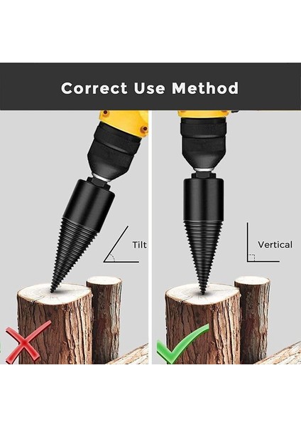 Çıkarılabilir Yakacak Odun Kütük Ayırıcı Matkap Ucu, Ahşap Ayırıcı Matkap Uçları Bölünmüş Delme Araçları Matkap Ucu Ahşap Doğrama Ucu (Yurt Dışından) indirimleri