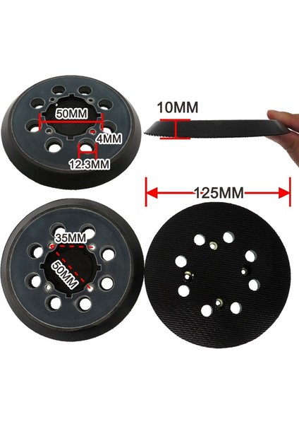 Zoroom 2x 5 Inç Kanca ve Döngü Yedek Zımpara Pedi Dewalt-Fit DWE6421/6421K, DWE6423/6423K, DCW210B Rastgele Parça Zımpara Makinesi (Yurt Dışından) fiyatları