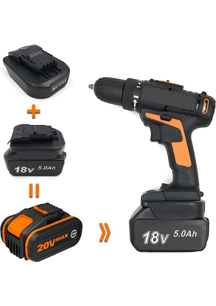 Makita 18V Lityum Pil Için Pil Aracı Adaptörü Dönüştürücü, Worx 20V 1 Adet (Yurt Dışından) modelleri