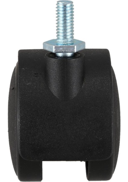 Jdxhlau 3x 6mm Dişli Kök 40MM Çift Tekerlekli Dönebilen Teker Siyah (Yurt Dışından)