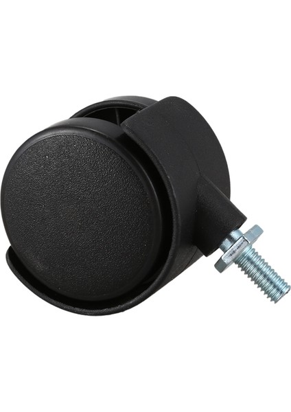 Jdxhlau 3x 6mm Dişli Kök 40MM Çift Tekerlekli Dönebilen Teker Siyah (Yurt Dışından)