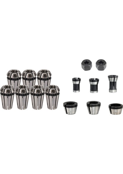 Adet 1-7mm ER11 Collet Chuck Alet Uçları Tutucu Yaylı Yüksük 8 Adet Yönlendirici Pens Seti Chuck Kafaları Adaptörü (Yurt Dışından)