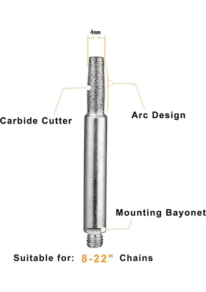 1 Takım Testere Bileme Uçları Yüksek Sertlik Testere Taşlama Taş Testere Bileyici Çapak 3/16 Inç Korindon 8-22 Inç Zincir Testere Için (Yurt Dışından)