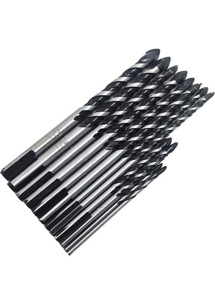 12 Adet Duvar Matkap Ucu Seti Için Uygun Cam/seramik Karo/ahşap/seramik/taş/beton/tuğla Büküm Ucu Bit Aracı (Yurt Dışından)