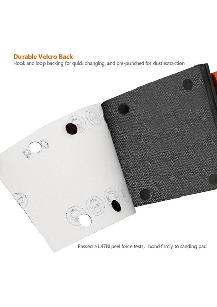 Bradoo-30 Adet Kare Zımpara Kağıdı Zımpara Kağıdı 95X185MM Sander Kanca Döngü Disk Aşındırıcı Aletler Ahşap Parlatma Araçları (Yurt Dışından)
