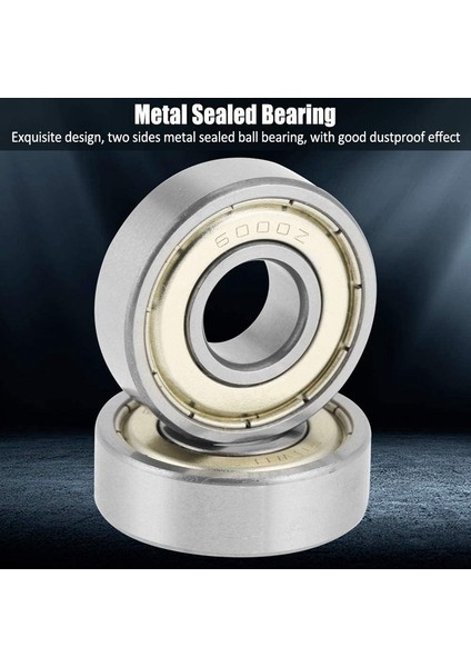 6000ZZ Rulman Tekerleği Çift Taraflı Metal Mühürlü Rulman Çelik Endüstriyel Takım Tezgahı Motor Rulmanları 10 Adet (Yurt Dışından) fırsatları