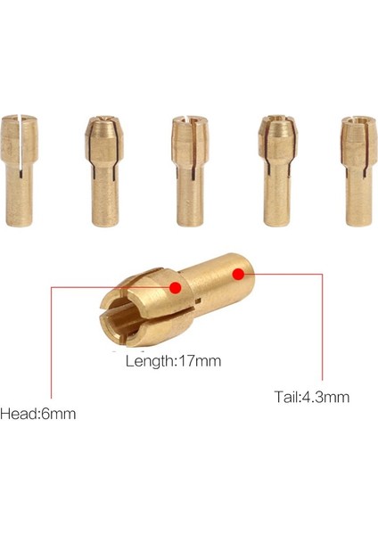 10 Adet Mini Matkap Pirinç Pens Aynası Seti Taşlama Aynası Döner Alet Için-Altın (Yurt Dışından)