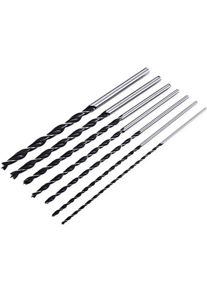 7 Adet x Uzun Ahşap Matkap Ucu Seti 4mm 5mm 6mm 7mm 8mm 10MM 12MM x 300MM Brad Noktası (Yurt Dışından)