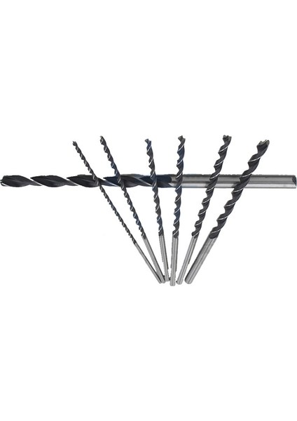 7 Adet x Uzun Ahşap Matkap Ucu Seti 4mm 5mm 6mm 7mm 8mm 10MM 12MM x 300MM Brad Noktası (Yurt Dışından)