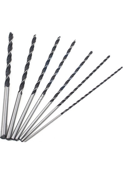 7 Adet x Uzun Ahşap Matkap Ucu Seti 4mm 5mm 6mm 7mm 8mm 10MM 12MM x 300MM Brad Noktası (Yurt Dışından)