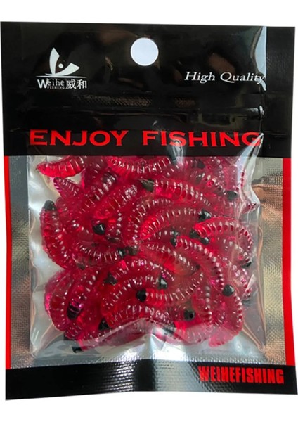 50 Adet Kırmızı Stil .6cm Balıkçılık Cazibesi Kurtçuk Grub Yumuşak Yemler Solucanlar Fildişi Bejaydınlık 1.6cm Yumuşak Yem Balıkçılık Aksesuarı Dropship (Yurt Dışından)