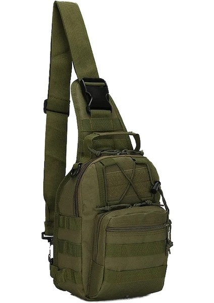 Ordu Yeşil-Askeri Taktik Crossbody Çanta Doğa Sporları Bisiklet Ordu Avcılık Yürüyüş Seyahat Trekking Erkekler Tırmanma Omuz Çantası Göğüs Paketi (Yurt Dışından)