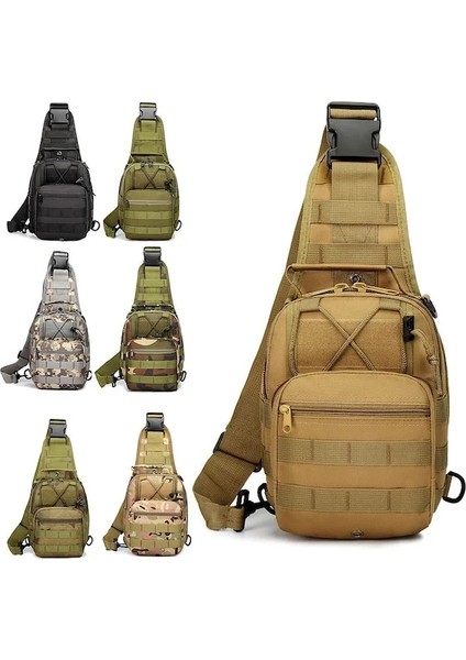 Ordu Yeşil-Askeri Taktik Crossbody Çanta Doğa Sporları Bisiklet Ordu Avcılık Yürüyüş Seyahat Trekking Erkekler Tırmanma Omuz Çantası Göğüs Paketi (Yurt Dışından)
