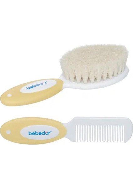 Doğal Kıl Fırça ve Tarak Seti Sarı fiyatları