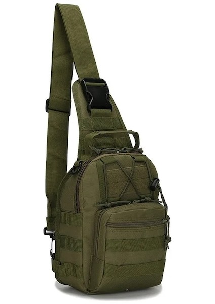 Ordu Yeşil-Açık Askeri Taktik Spor Seyahat Göğüs Çantası Omuz Çantası Erkekler Kadınlar Için Crossbody Çanta Yürüyüş Kamp Avcılık Ekipmanları Yeni (Yurt Dışından)