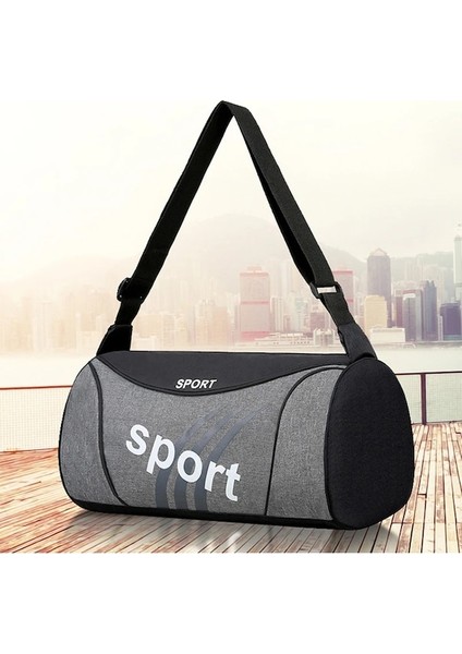 Gri-Unisex Açık Crossbody Omuz Sırt Çantası Kemer Kapasiteli Erkekler Kamp Koşu Spor Çantası Seyahat Yürüyüş Çanta Spor Küçük Çanta (Yurt Dışından)