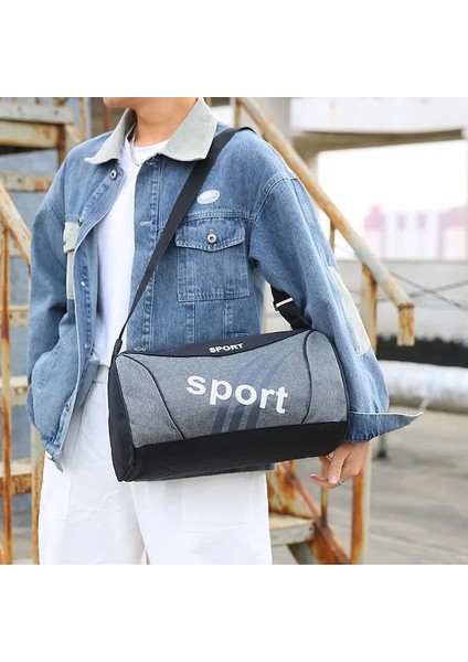 Gri-Unisex Açık Crossbody Omuz Sırt Çantası Kemer Kapasiteli Erkekler Kamp Koşu Spor Çantası Seyahat Yürüyüş Çanta Spor Küçük Çanta (Yurt Dışından)