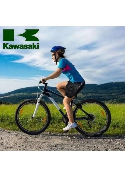 Siyah-Yeni Kawasaki Bisiklet Çantası Motosiklet Çantası Erkek ve Kadın Açık Bacak Çantası Yürüyüş Bel Çantası Dağcılık Çantası (Yurt Dışından)