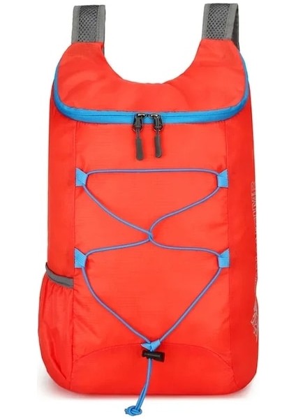 Kırmızı-Açık Paketlenebilir Sırt Çantası Büyük Kapasiteli Katlanabilir Kamp Sırt Çantası Anti-Sıçrama Seyahat Yürüyüş Sırt Çantası Erkekler Kadınlar Için Spor Çantası (Yurt Dışından)