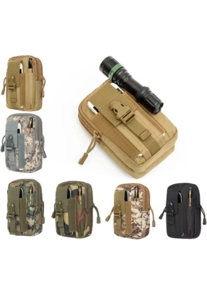 Armygreen-Erkek Askeri Seyahat Kamp Bel Çantası Taktik Çanta Kemer Bel Çantası Küçük Cep Askeri Bel Çantası Koşu Çantası Yumuşak Geri (Yurt Dışından)