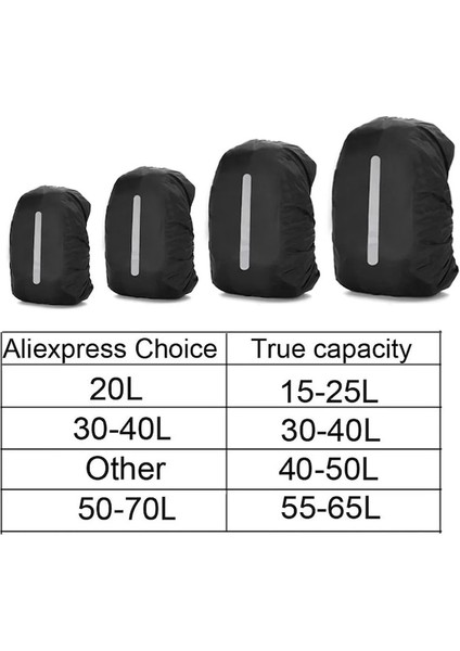 Other-C Koyu Mavi Yağmur Kapağı Sırt Çantası Yansıtıcı 25L 35L 45L 60L Su Geçirmez Çanta Moda Taktik Açık Kamp Yürüyüş Tırmanma Toz Yağmurluk (Yurt Dışından) modelleri