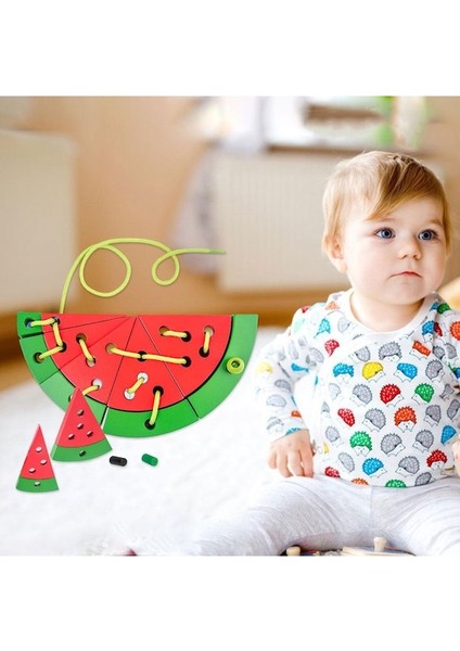 Suntek Ahşap Bağlama Karpuz Diş Açma Oyuncaklar Ahşap Blok (Yurt Dışından)